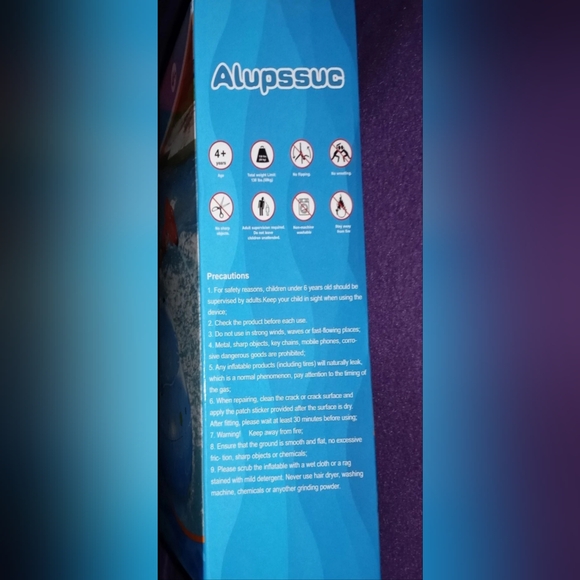 NWT Alupssuc Summer Large Inflatable Pool Float With Water Gun Kids/Teens - Picture 2 of 5